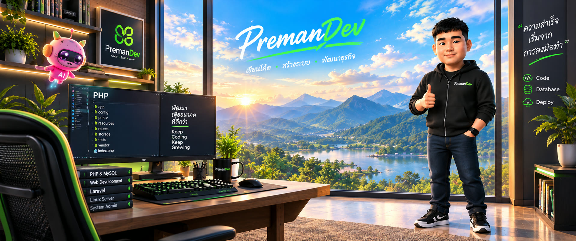 ห้องทำงานพัฒนาระบบของ PremanDev